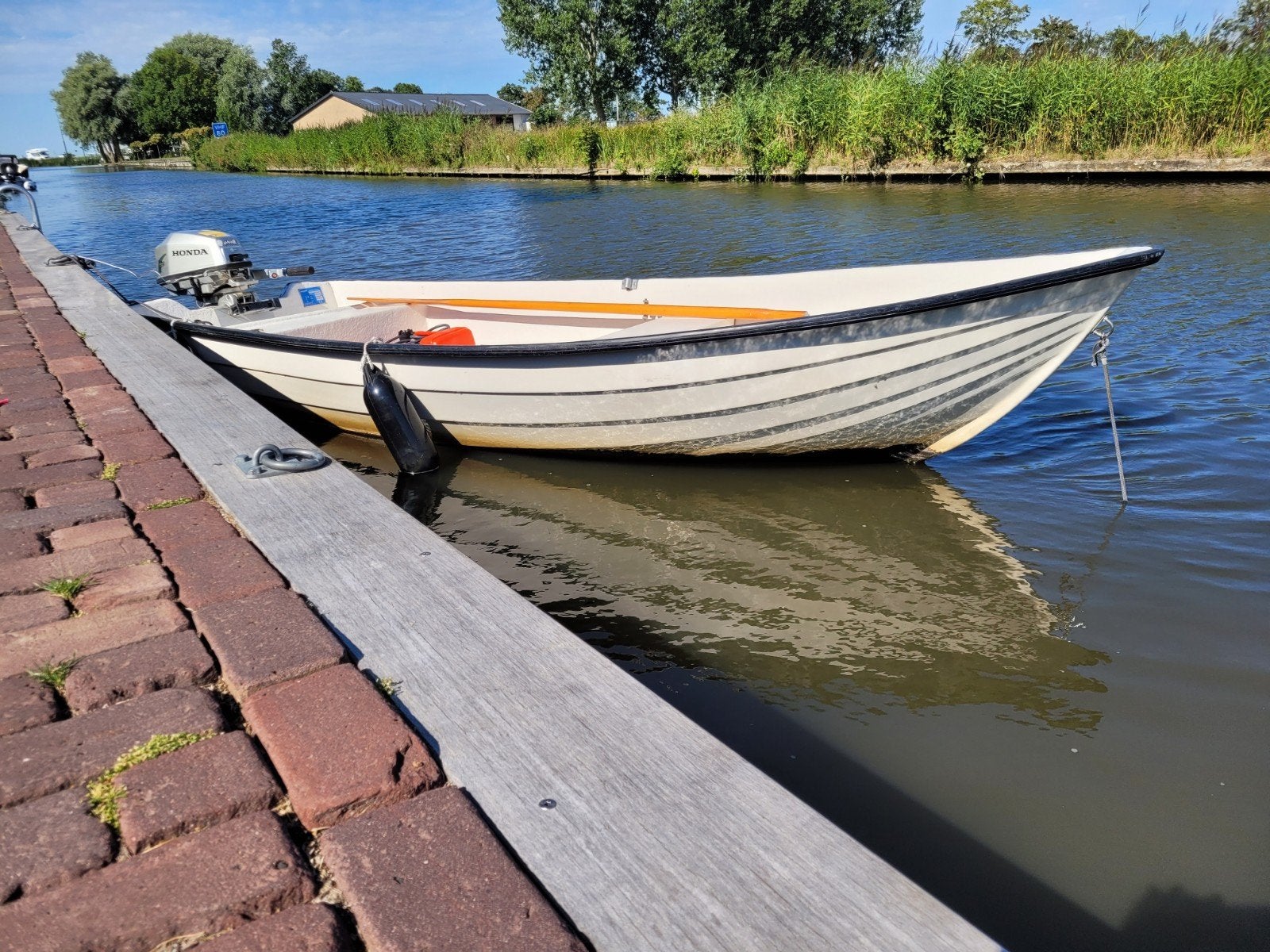Stabiele vis/roeiboot Örnvik 385 R met Honda 5pk 4takt, Ophalen, Gebruikt, Uttern, Polyester