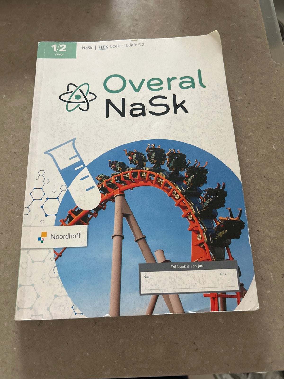 Overal NaSk 1/2 vwo FLEX-boek Editie 5.2, Ophalen of Verzenden, Zo goed als nieuw, VWO, Natuurkunde