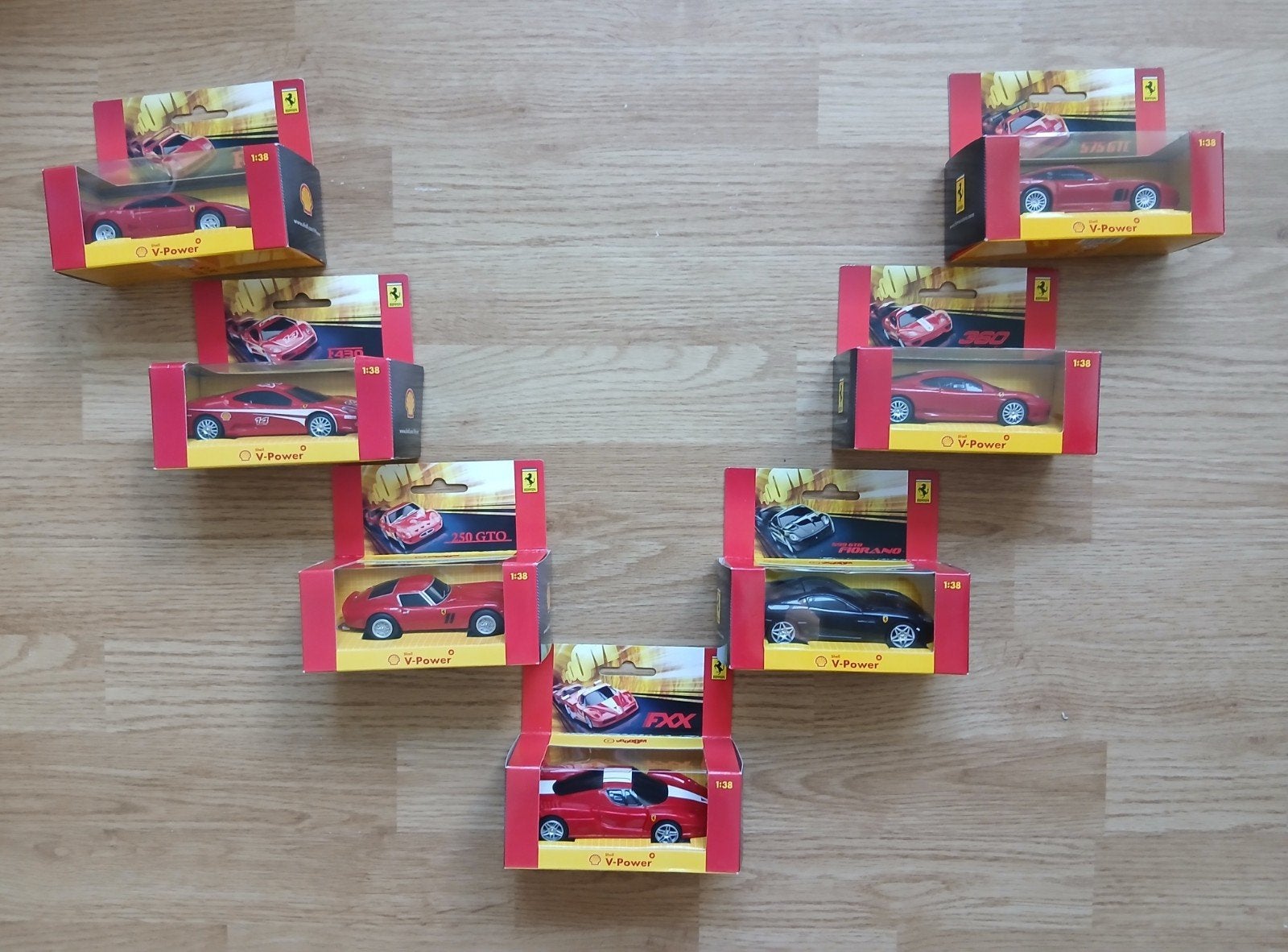 Shell V-Power Ferrari modelautootjes 1:38 complete collectie, Ophalen of Verzenden, Nieuw, Auto, Overige merken