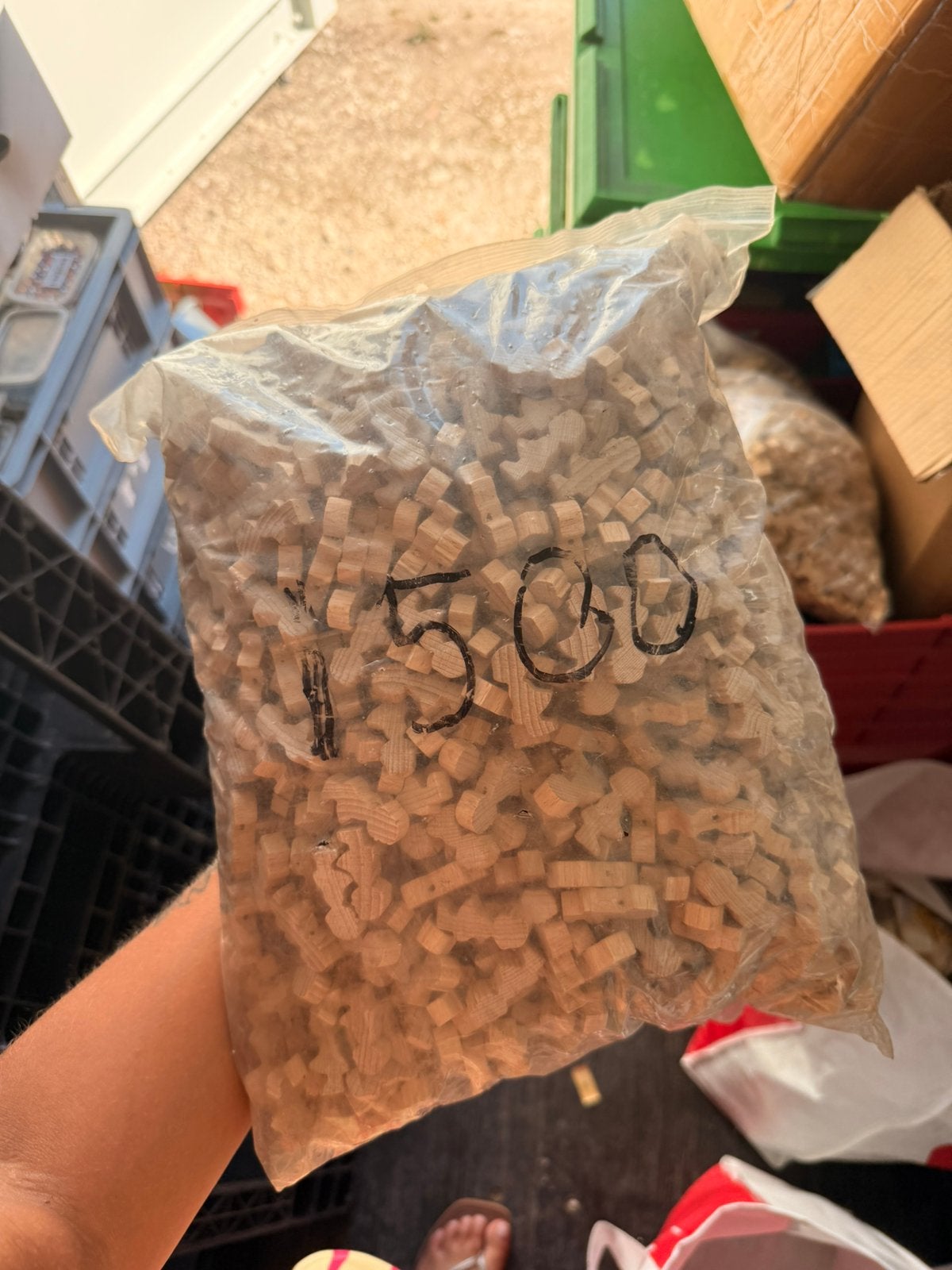 Grote! Zak houten kralen kindjes, Ophalen of Verzenden, Kraal