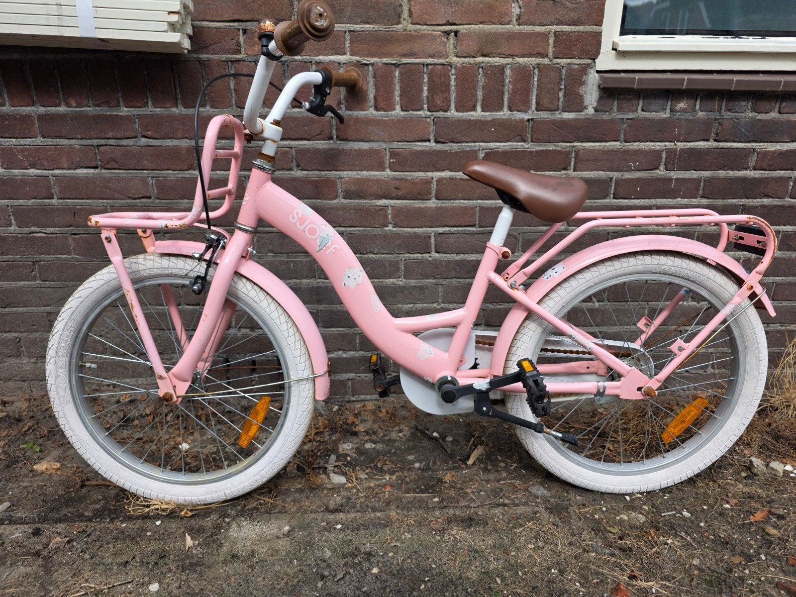 meisjesfiets, Ophalen, Terugtraprem, Gebruikt, Sjoef