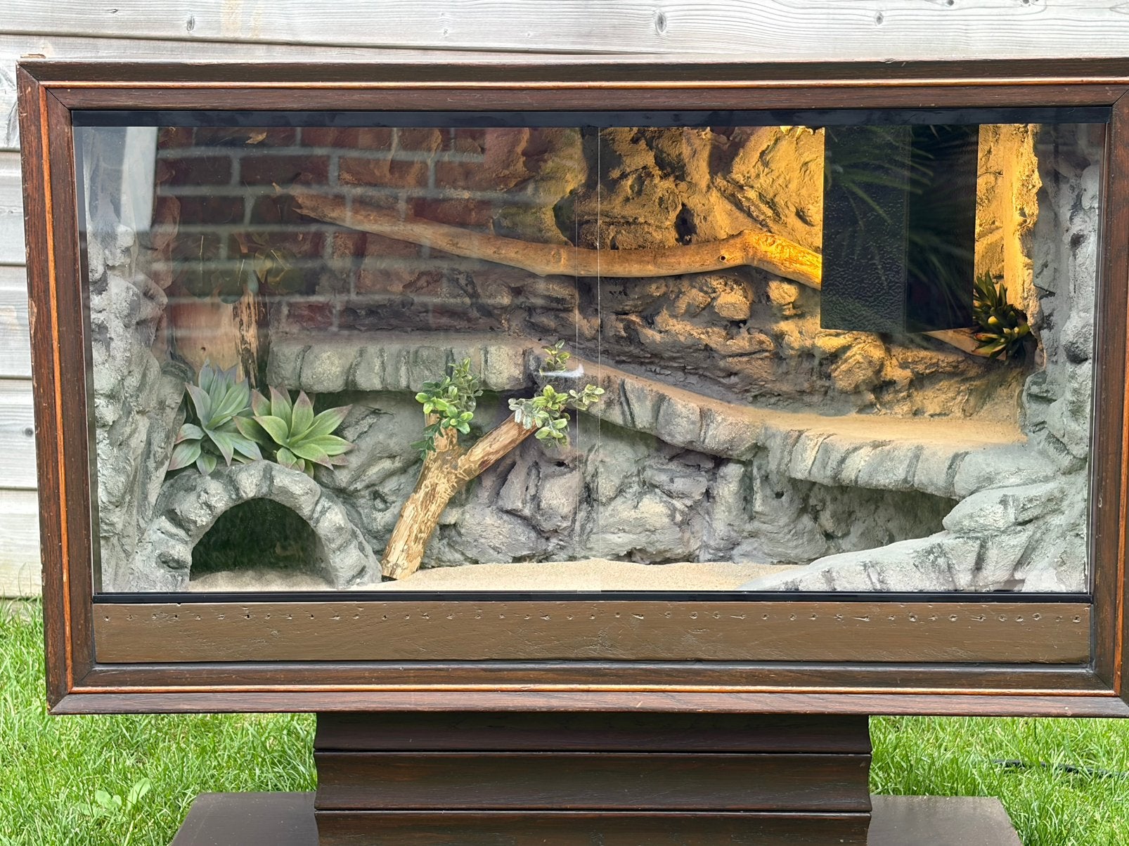 Retro (tv) meubel terrarium, Dieren en Toebehoren, Reptielen en Amfibieën | Toebehoren, Ophalen, Zo goed als nieuw