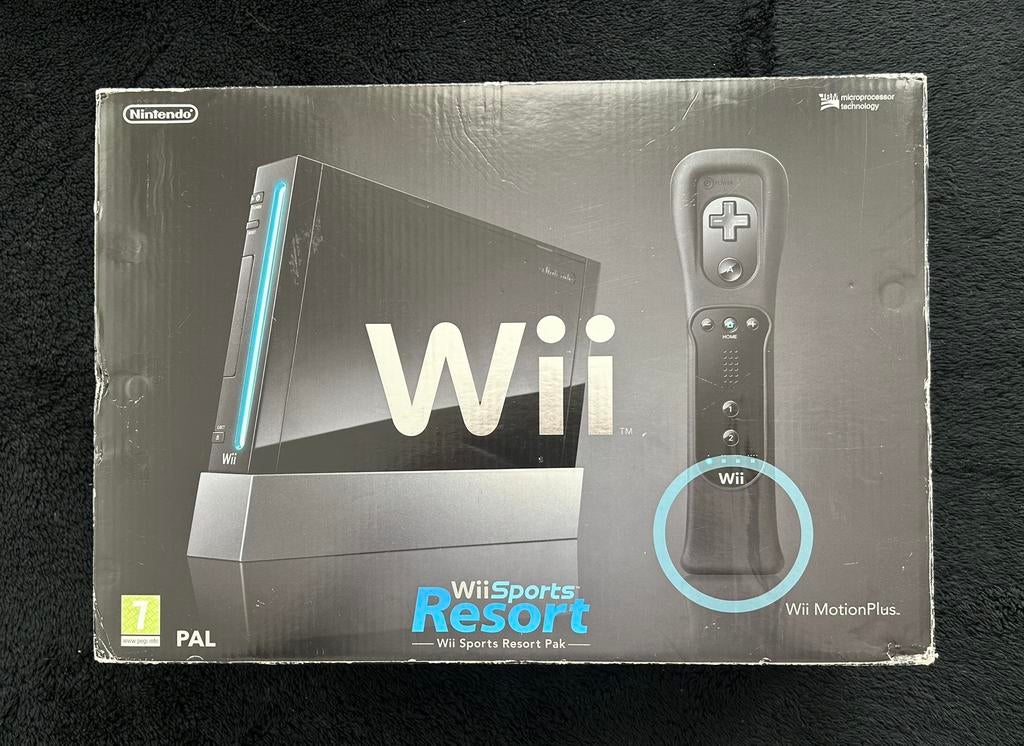 Nintendo Wii Zwart Sports Resort Edition Met HDMI Converter, Ophalen of Verzenden, Zo goed als nieuw, Met 1 controller