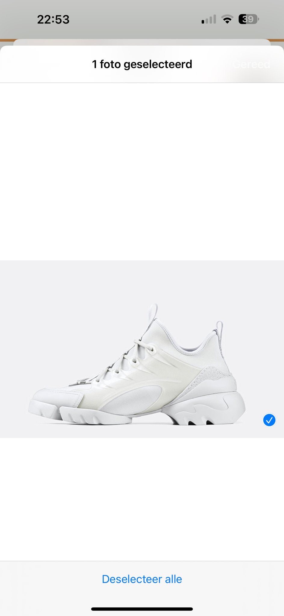 Dior Addict Sneakers - Gedragen met doos en dust bag, Kleding | Dames, Ophalen of Verzenden, Gedragen, Wit, Sneakers of Gympen