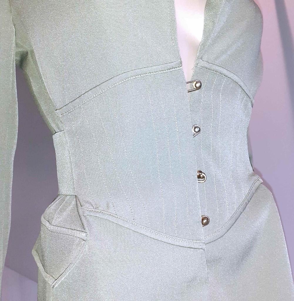 Blazer groen met corset Zara XS, Kleding | Dames, Nieuw, Ophalen of Verzenden, Jasje, Maat 34 (XS) of kleiner