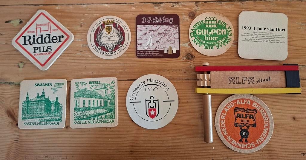 Diverse viltjes Limburgs bier: Ridder/ Venlo/ Alfa ratel, Verzamelen, Biermerken, Ophalen of Verzenden, Nieuw, Viltje(s), Overige merken