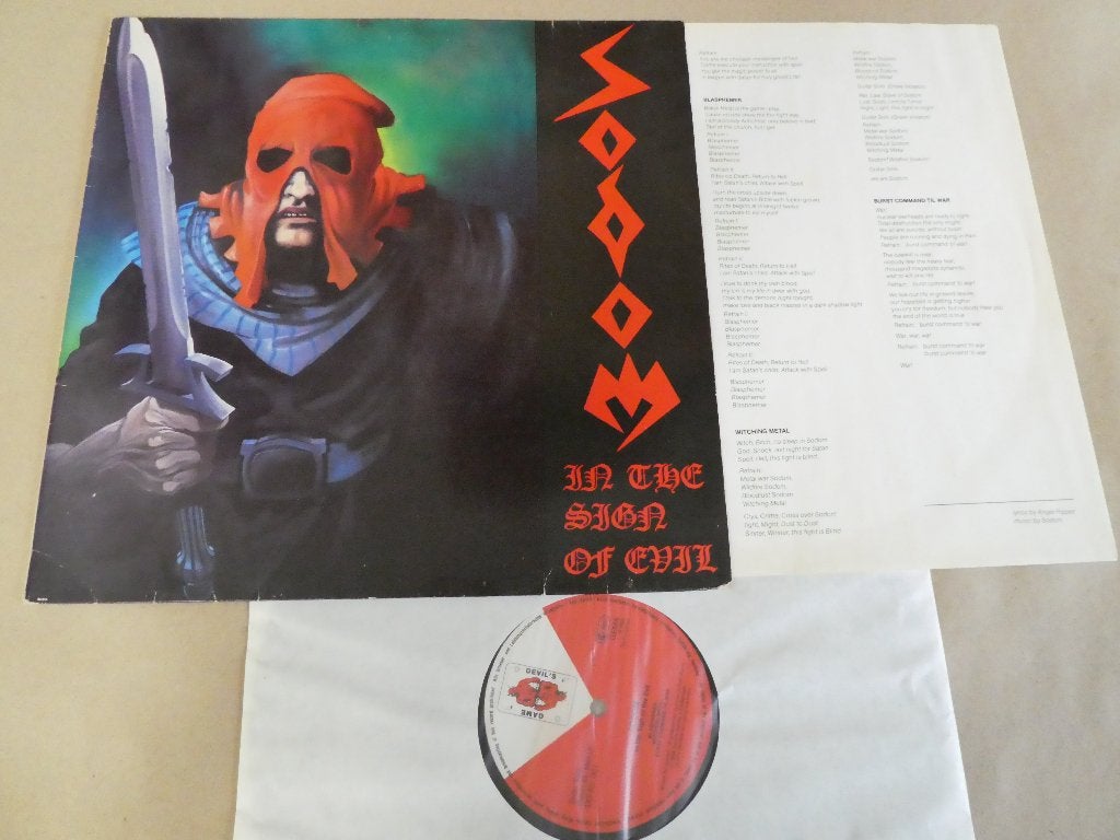Sodom – In The Sign Of Evil (1985), LP, Gebruikt, Verzenden, Inclusief binnenhoes