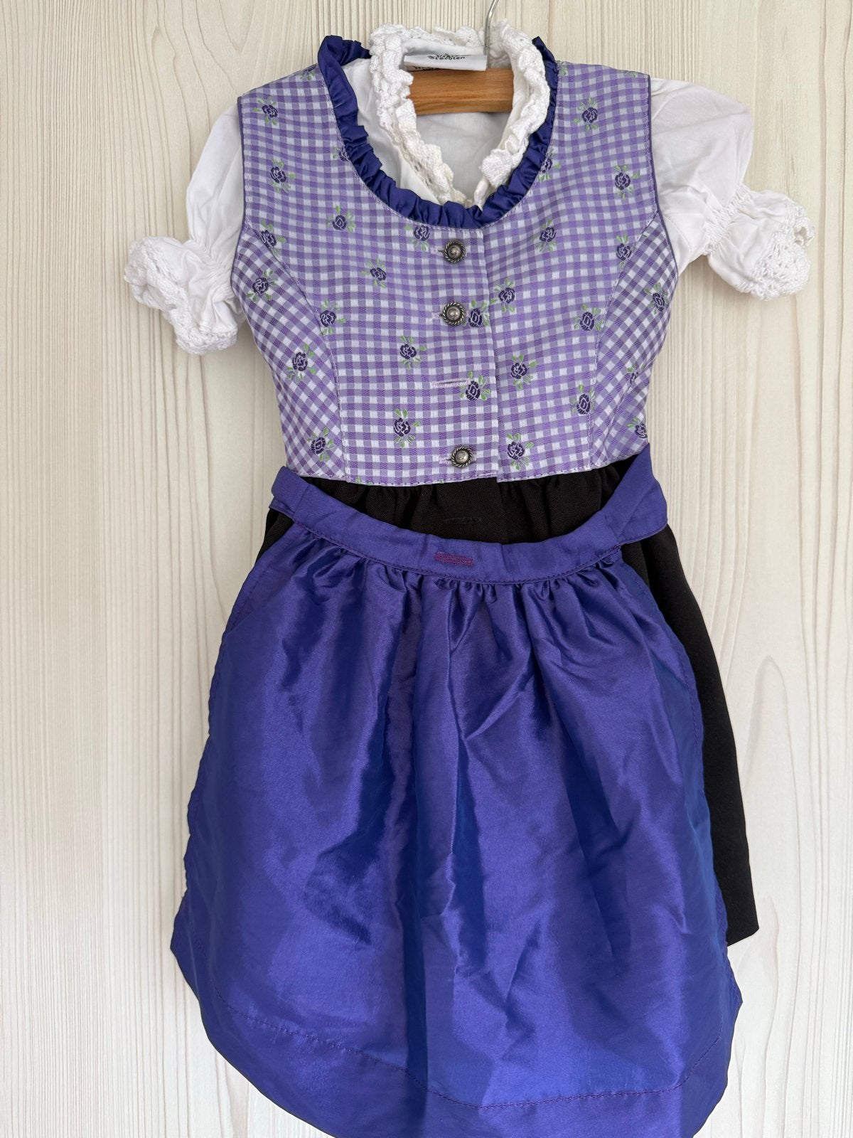 Originele Duitse Dirndl - Zo goed als nieuw, Maat 38/40 (M), Paars, Ophalen of Verzenden, Zo goed als nieuw