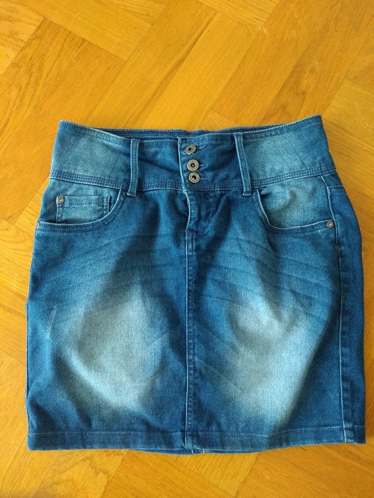 Blauw denim rokje merk Only W 29, Only, Blauw, Ophalen of Verzenden, Zo goed als nieuw