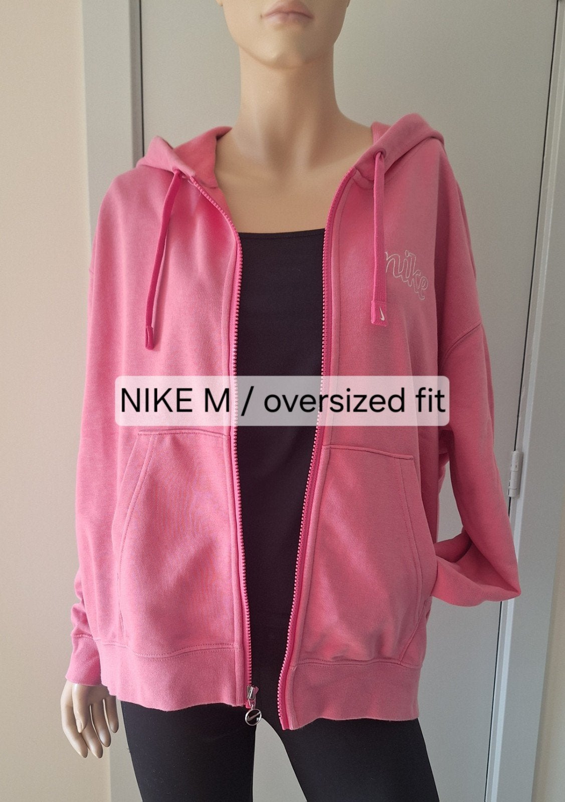 Nike roze dri-fit katoen sweatshirt hoodie M / oversized fit, Kleding | Dames, Maat 38/40 (M), Overige typen, Nike, Ophalen of Verzenden