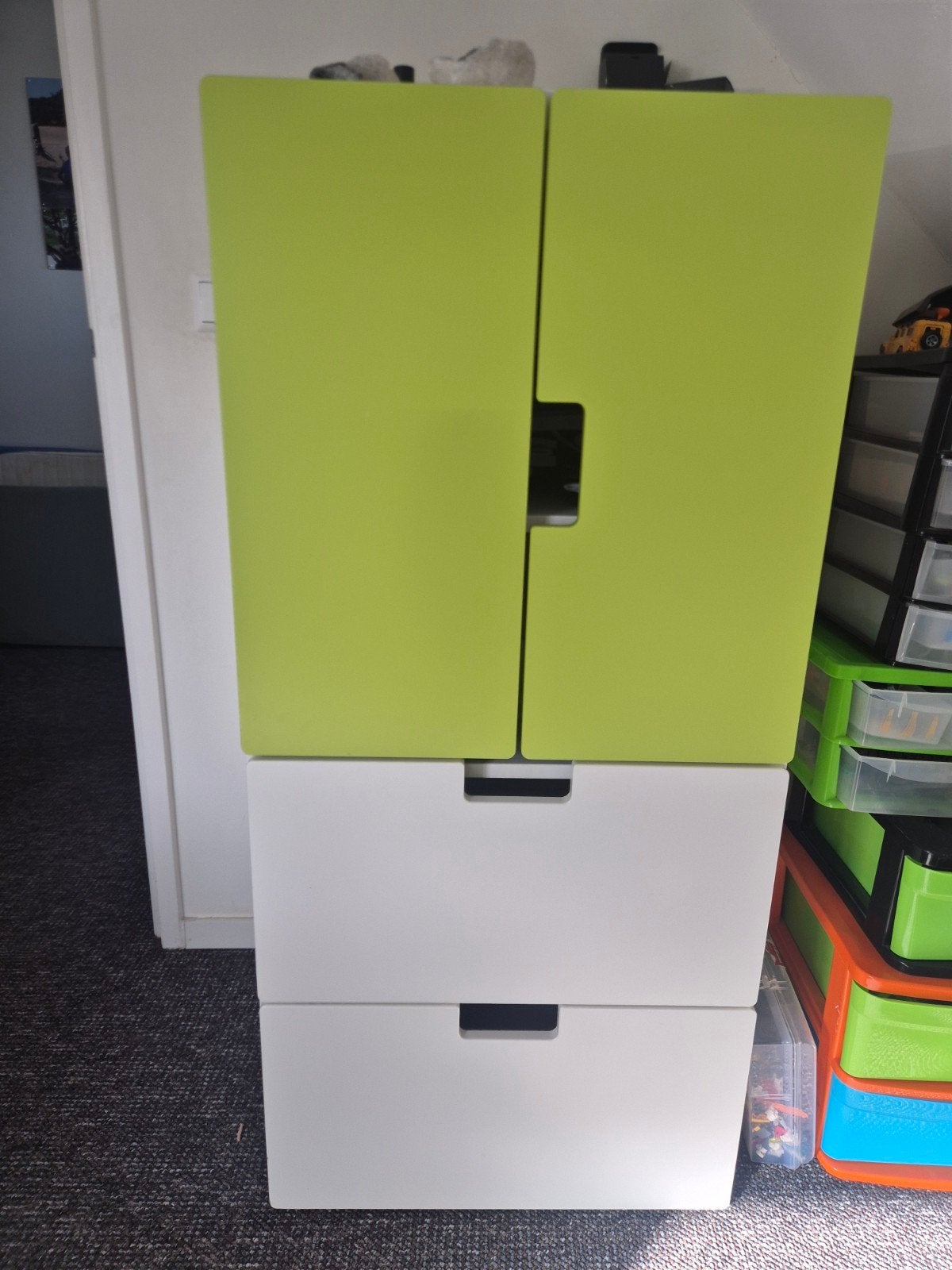 IKEA Stuva Kast - Groen/Wit (60x50x130 cm), Ophalen, Gebruikt