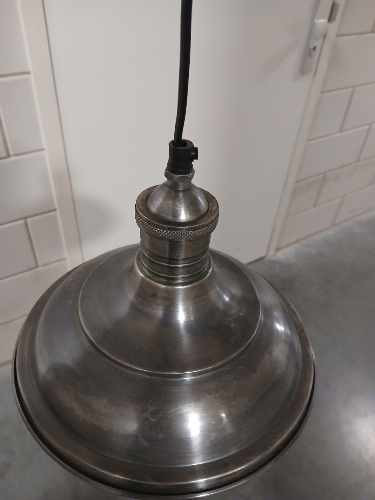 Set van 3 vintage metalen lampen, Riviera Maison, Gebruikt, Vintage, Landelijk, Industrieel, Metaal, E27 (groot)