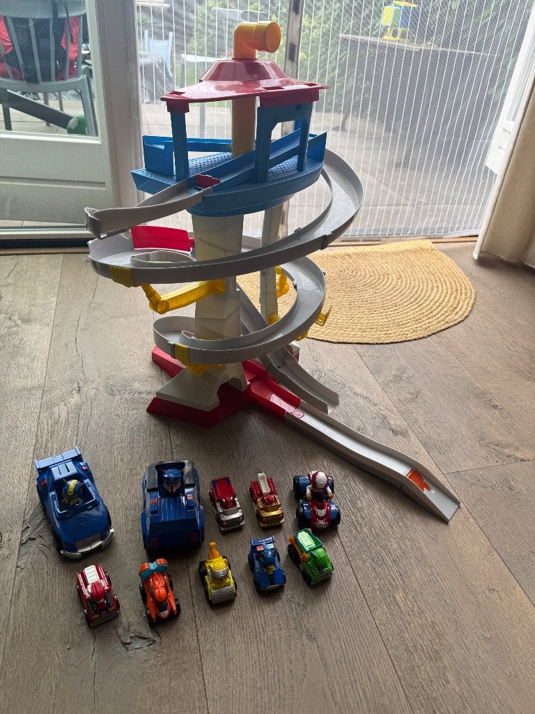 Paw patrol racebaan en auto’s, Handmatig, Ophalen, Overige merken, Racebaan