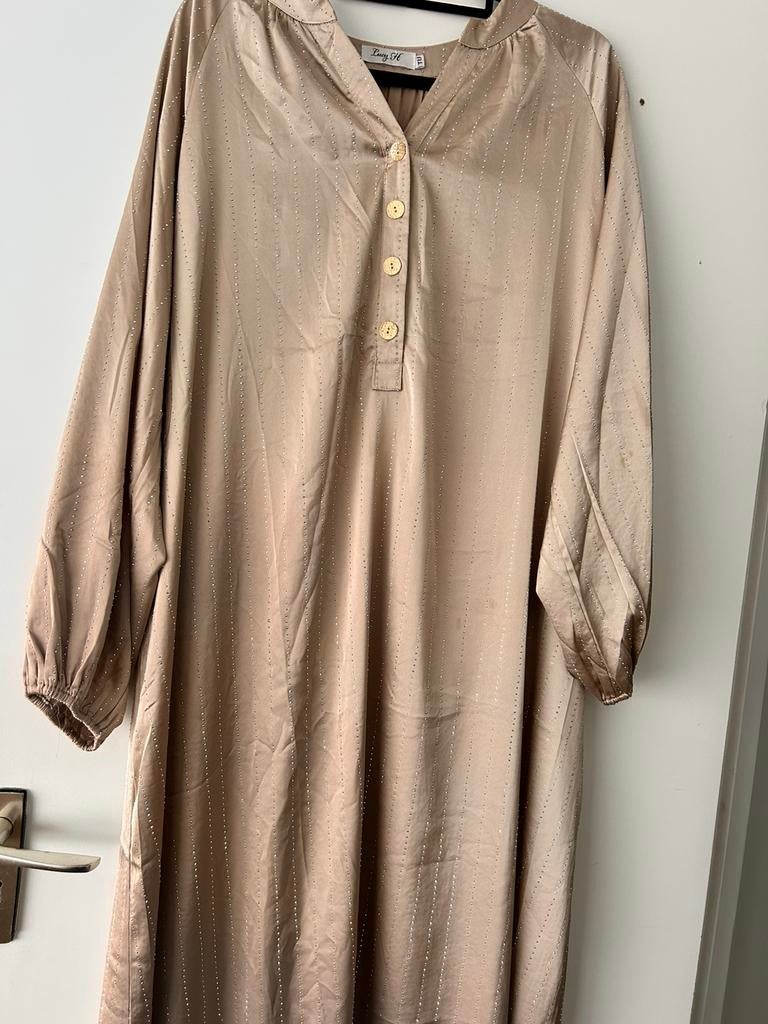 Nieuwe lange blouse jurk abaya kaftan feestelijk maat l/xl, Overige typen, Zwart, Maat 46/48 (XL) of groter, Nieuw