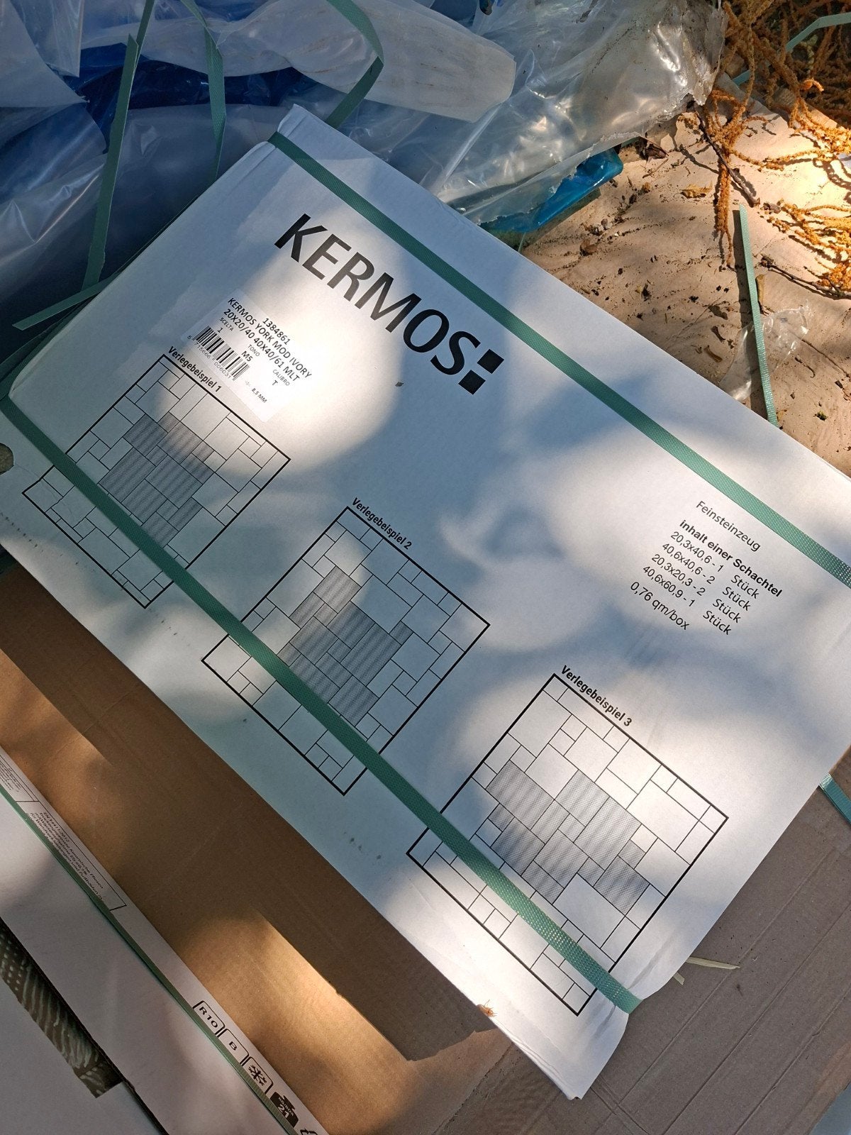 KERMOS York Ivory vloertegels – in originele verpakking, 40 tot 60 cm, 40 tot 60 cm, Keramiek, Nieuw
