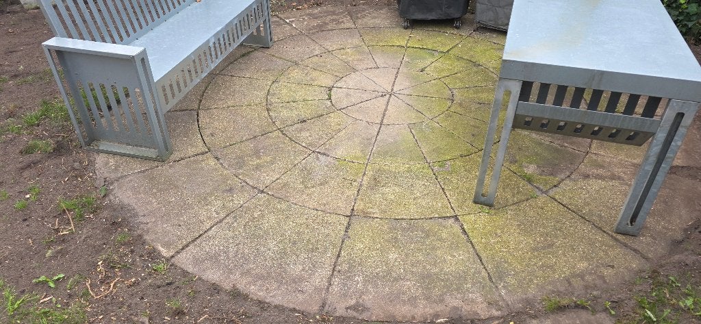 Terras compleet, rond 3.6 meter, Tuin en Terras, Ophalen, Gebruikt, 5 tot 10 m², Beton