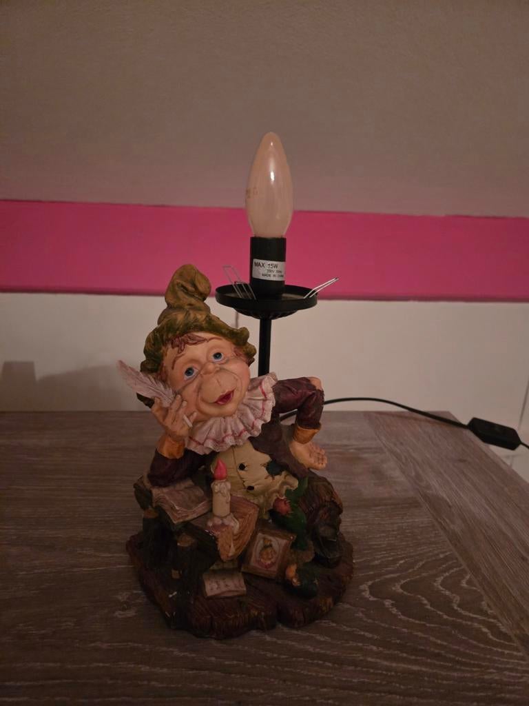 Laaf tafellamp met schrijvende Laaf, Overige materialen, Gebruikt, Efteling, Fantasie, Sprookjes, Ophalen of Verzenden