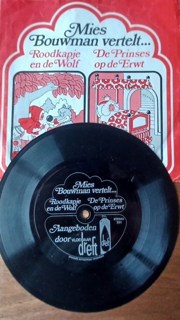 Flexi disc/ Mies Bouwman vertelt / 1976 / Roodkapje/ Dreft, Verzenden, Zo goed als nieuw
