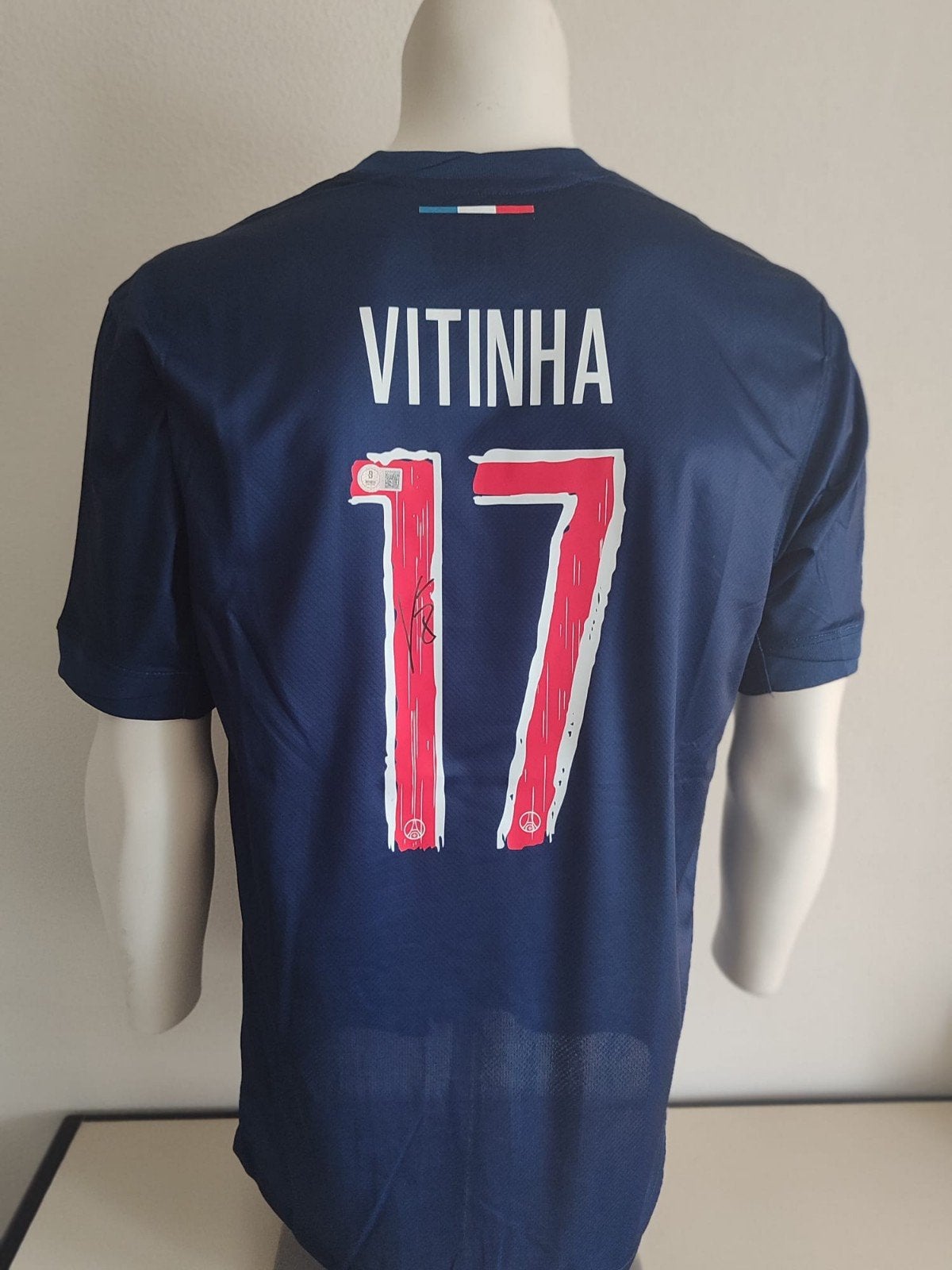 PSG voetbal shirt met handtekening van Vitinha met Beckett, Ophalen of Verzenden, Nieuw, Buitenlandse clubs, Shirt
