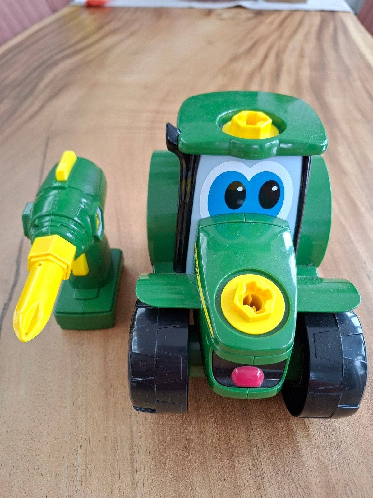 John Deere Speelgoed Tractor met Boormachine, Ophalen of Verzenden, Zo goed als nieuw, Overige merken