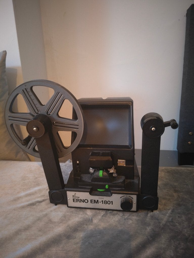 Vintage Erno EM-1801 filmviewer - 8mm - Mechanisch werkend, Antiek en Kunst, Ophalen of Verzenden