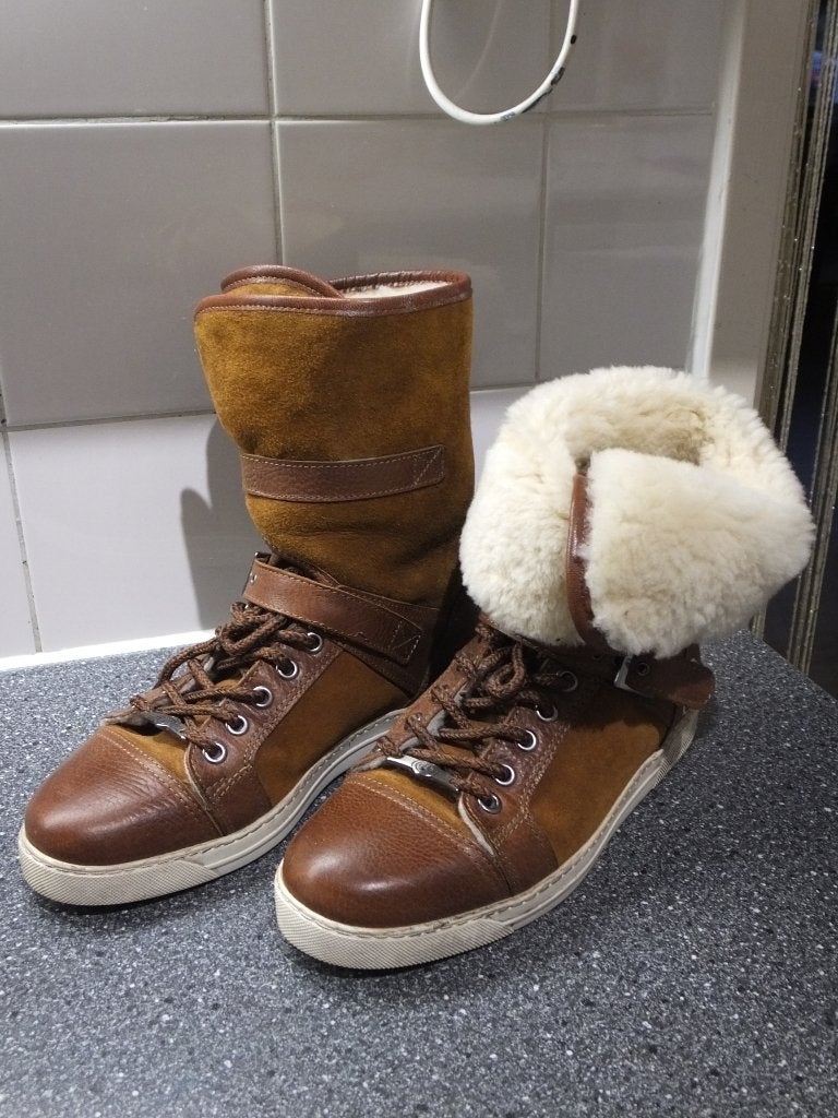 Gino-B laarsjes met schapenvacht maat 37, Kleding | Dames, Bruin, Gino-B, Ophalen of Verzenden, Sneakers of Gympen