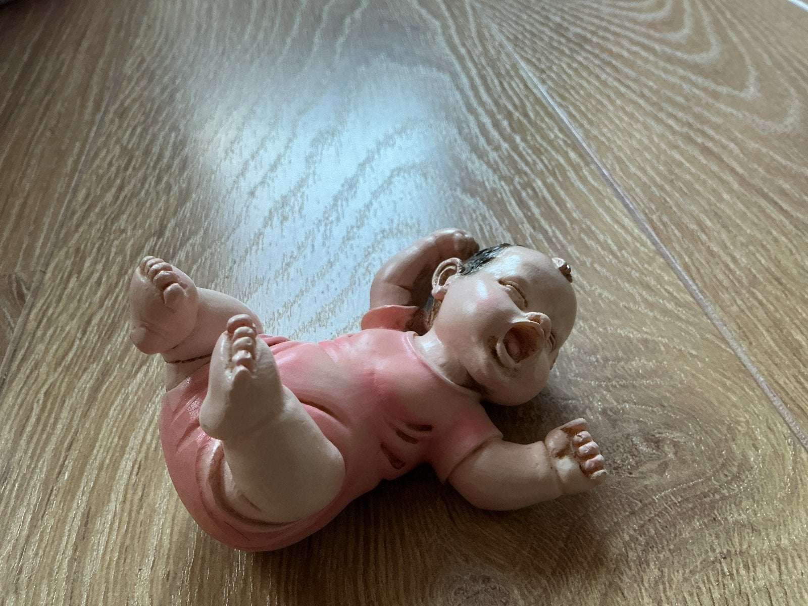 Vintage Lucchesi baby beeldje - roze, Ophalen of Verzenden, Gebruikt