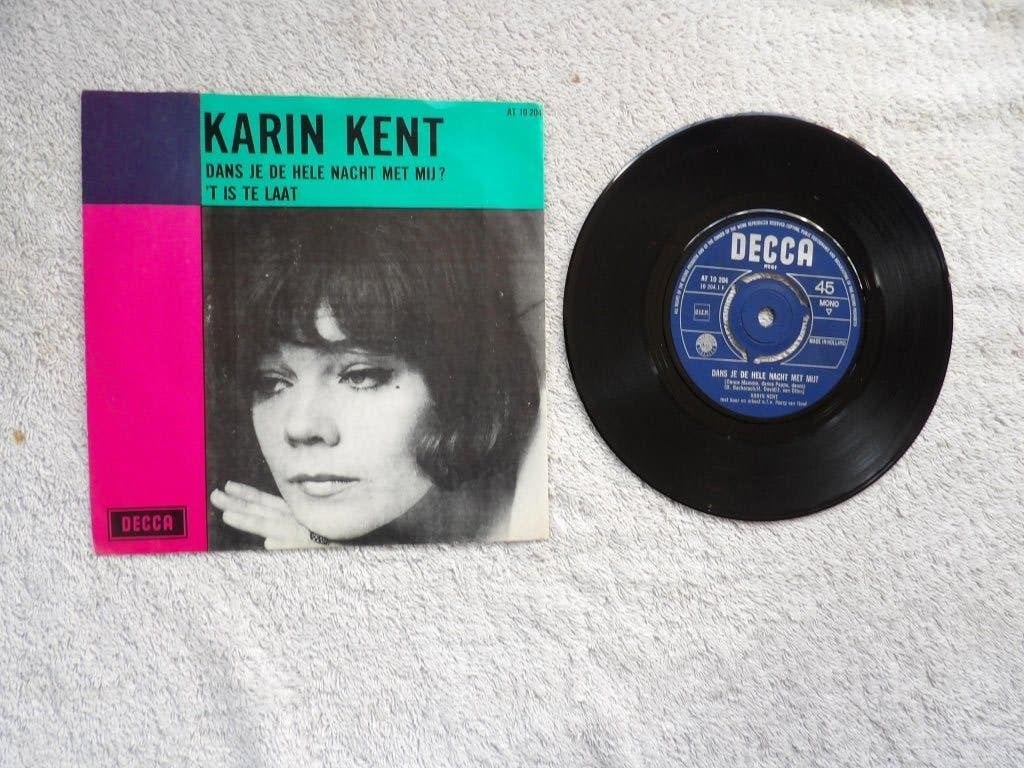 Karin Kent - dans je de hele nacht met mij ? ( sixties ), Gebruikt, 7 inch, Ophalen of Verzenden, Beschermende buitenhoes