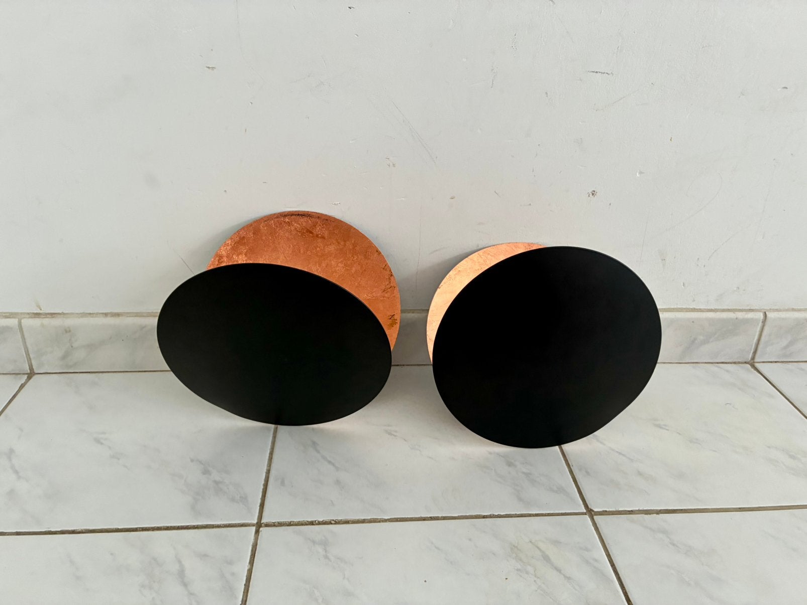 2x Lederam wandlamp Catellani & Smith koper setprijs, Gebruikt, Zwart, Overige fittingen, Ophalen of Verzenden