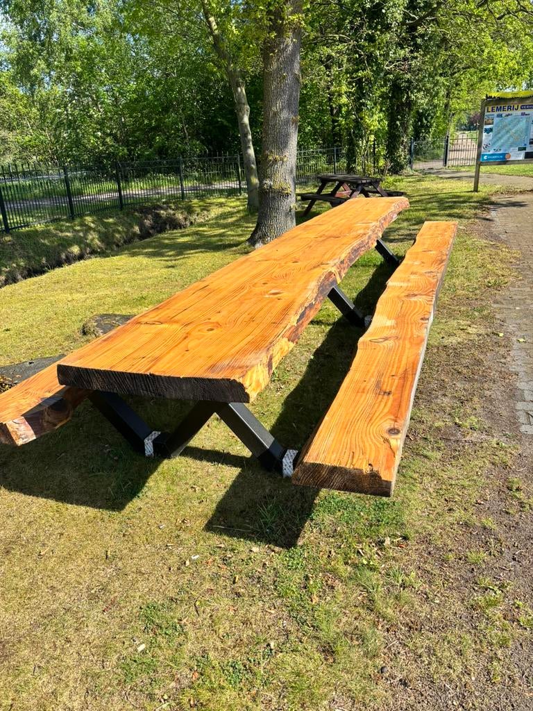 Robuuste Douglas Houten Picknicktafel - 5.6m, Tuin en Terras, Picknicktafels, Ophalen of Verzenden, Nieuw, Rechthoekig, Hout