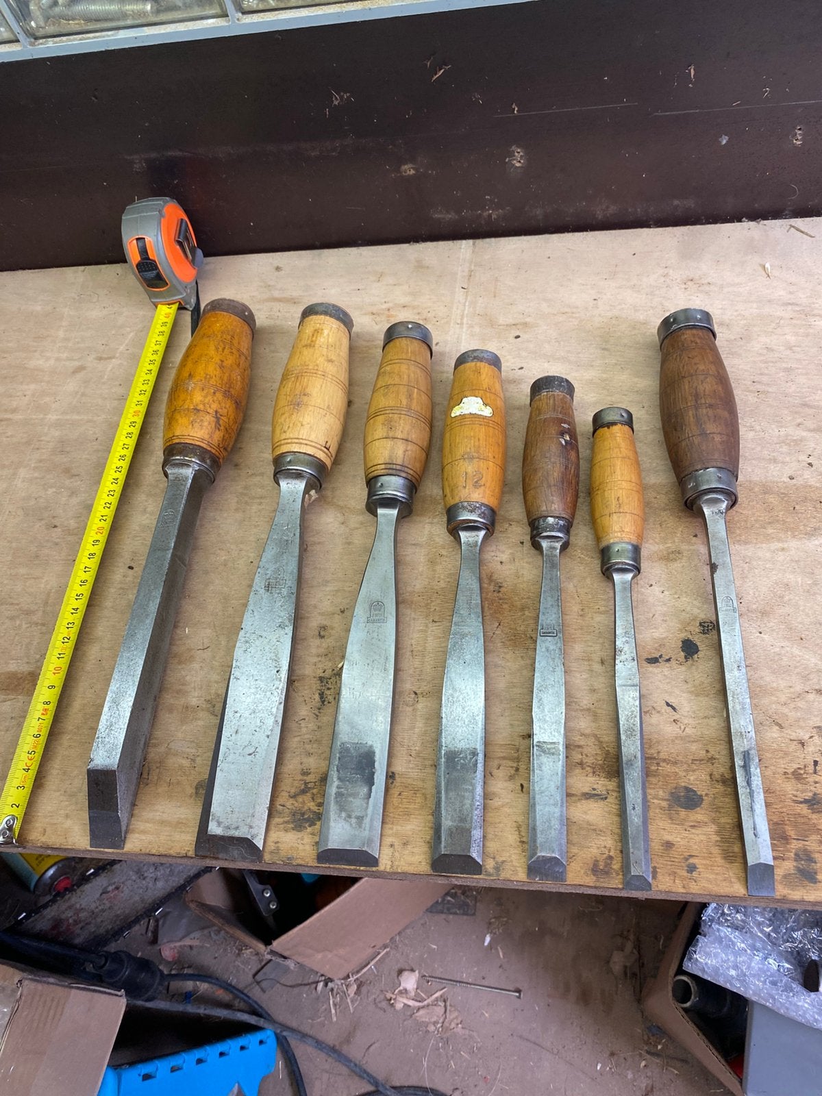 7 stuks hakbeitels van j. nooitgedagt ., Antiek en Kunst, Ophalen of Verzenden