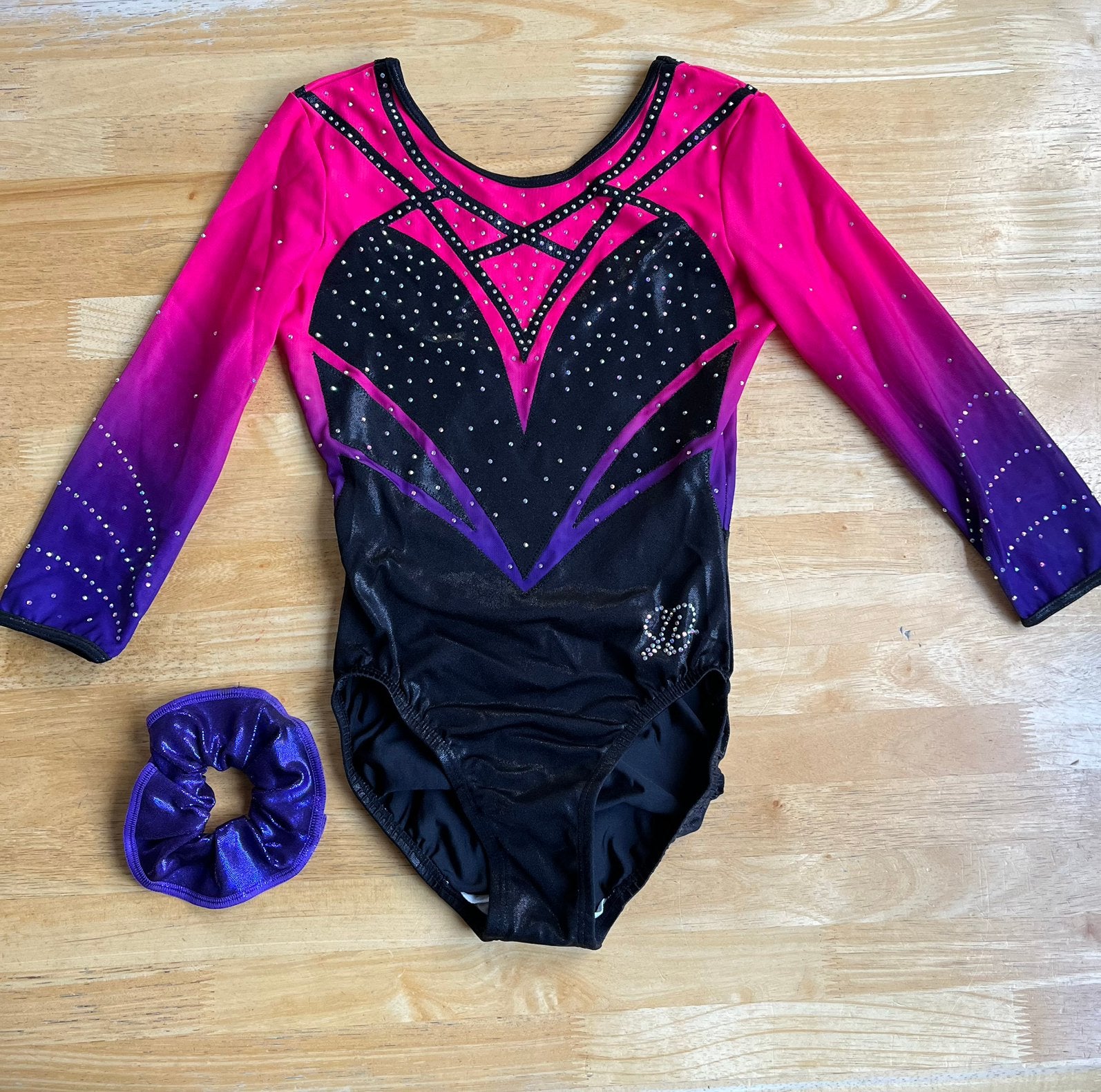 Mooi wedstrijdturnpakje sparkle & dream, Sport en Fitness, Ophalen of Verzenden, Zo goed als nieuw, Roze, Turnpak(je)