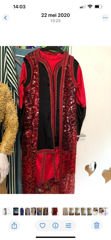 Marokkaanse tekchita, kaftan , djellaba, en Jabador., Overige kleuren, Nieuw, Onder de knie, Ophalen