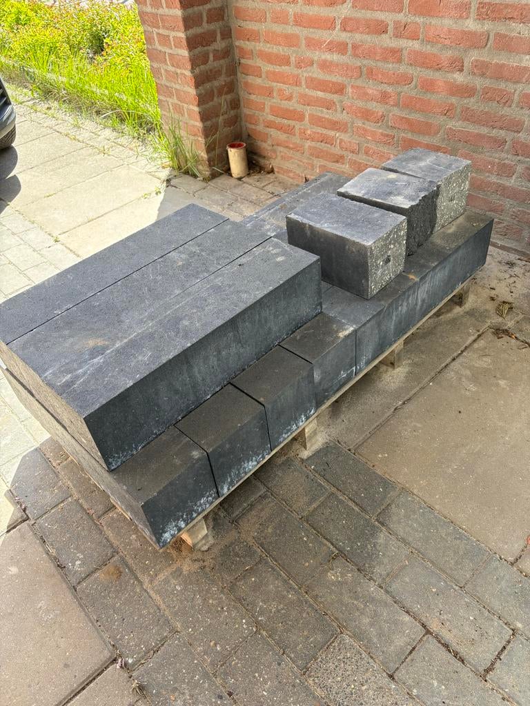 11 stuks Wallblock linea antraciet 60x15x15 - Nieuw, Ophalen, Nieuw, Antraciet, Overige typen