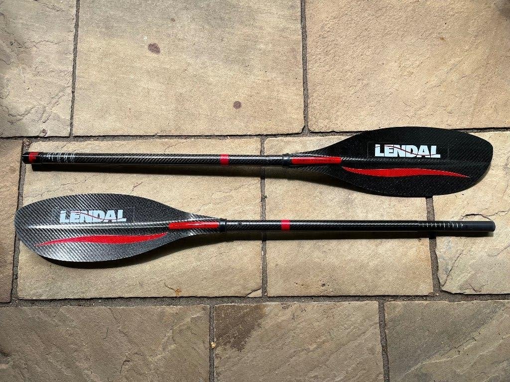 Lendal Kinetic 600 carbon kano / kajak peddel, Watersport en Boten, Ophalen of Verzenden, Gebruikt, Dubbelbladige peddel