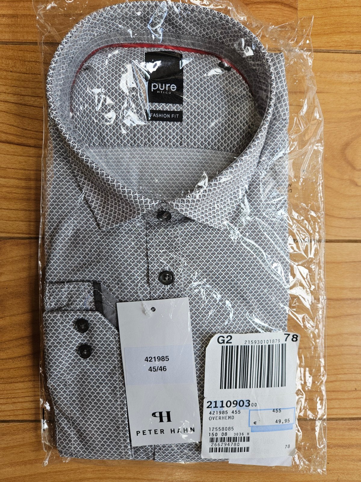 Nieuw zwart/wit Peter Hahn overhemd - Maat 45/46 (XXL), Nieuw, Ophalen of Verzenden, Peter Hahn, Overige halswijdtes