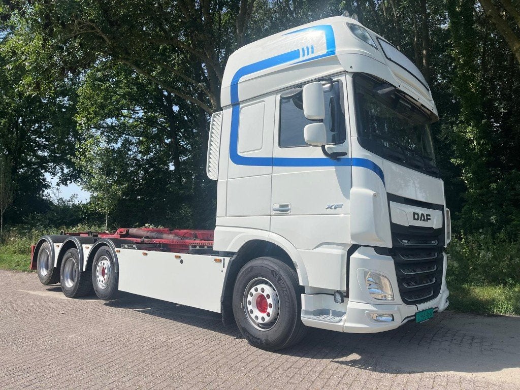 Daf  containerwagen, Auto's, Vrachtwagens, Bedrijf, DAF, Diesel, Euro 6, Automaat, Wit, Ophalen