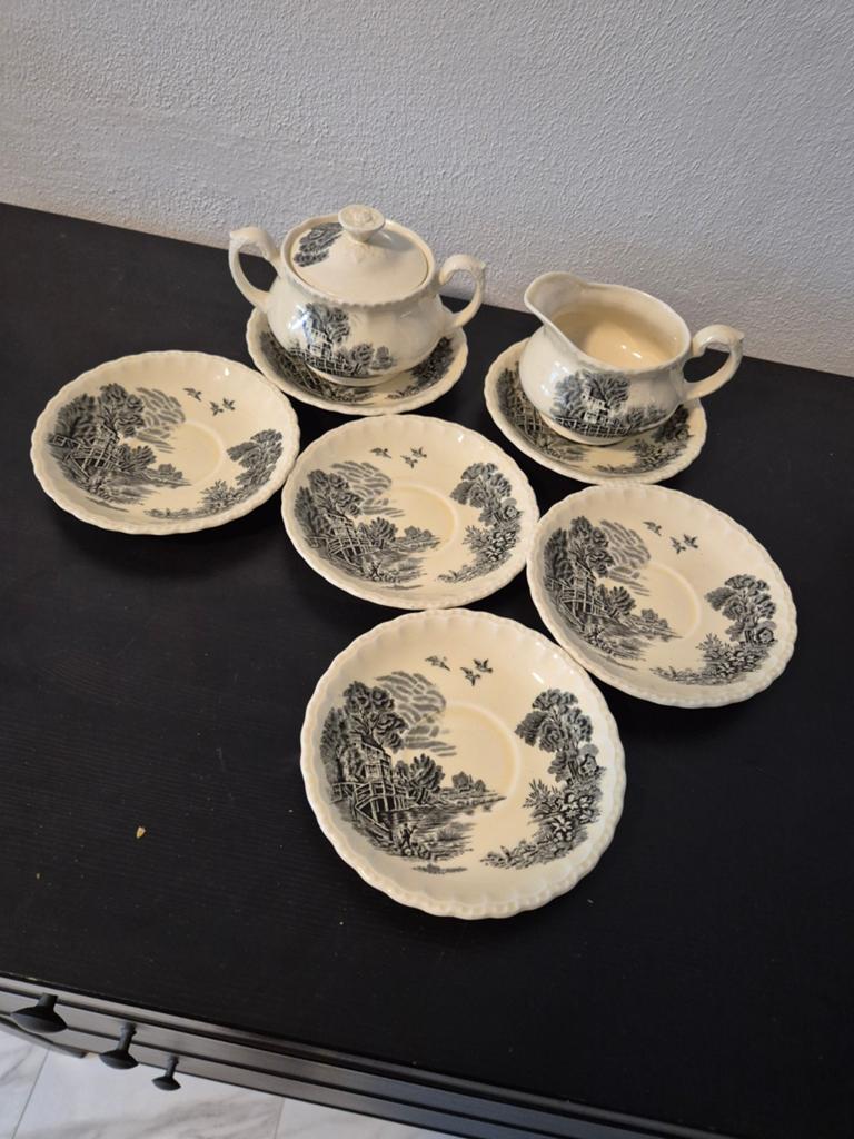 Vintage Grindley Meadow Brook miniatuur servies, Antiek en Kunst, Antiek | Servies los, Ophalen of Verzenden