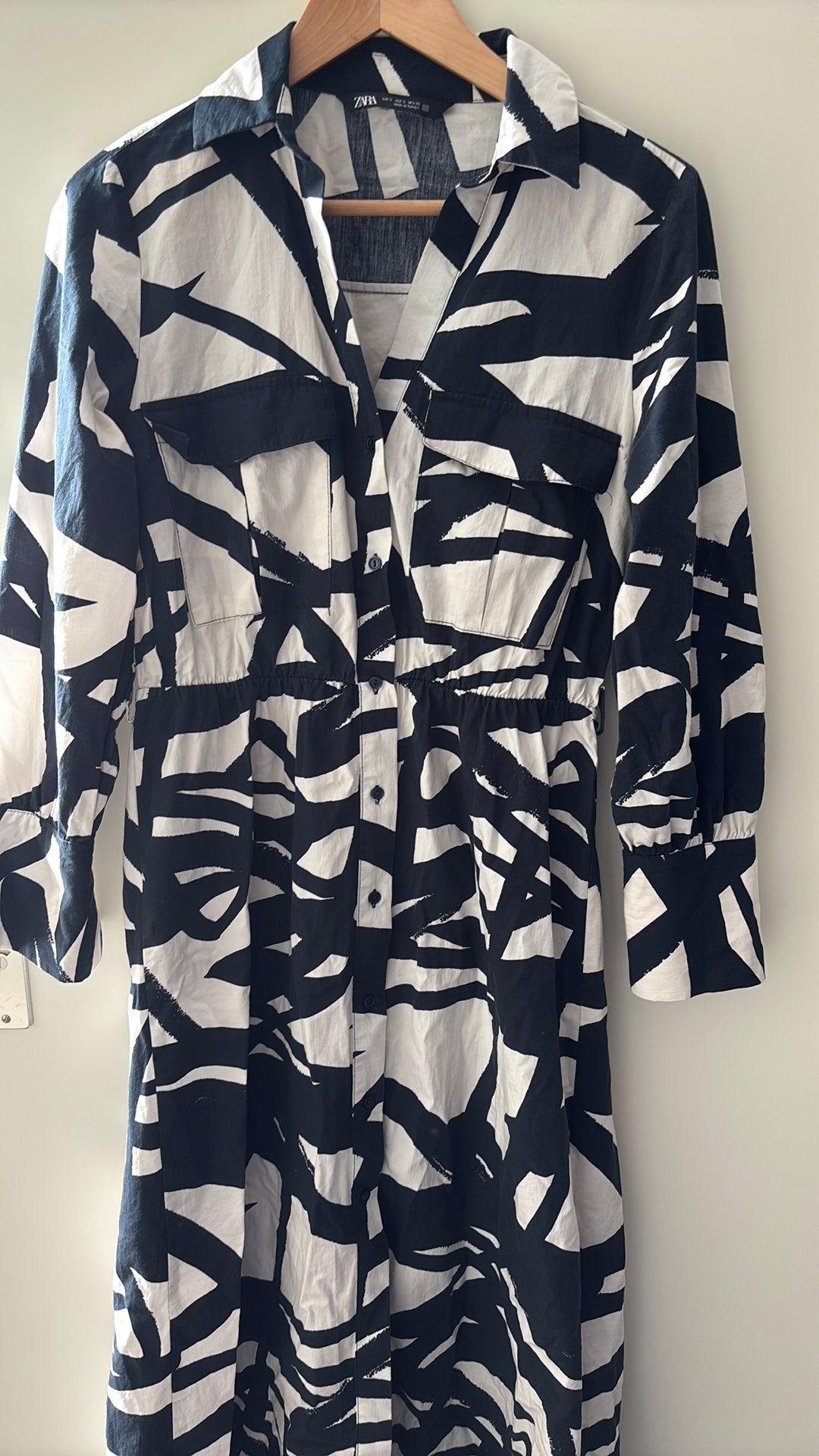 Zara jurk S 36, Kleding | Dames, Jurken, Verzenden, Zwart, Zo goed als nieuw, Maat 36 (S)