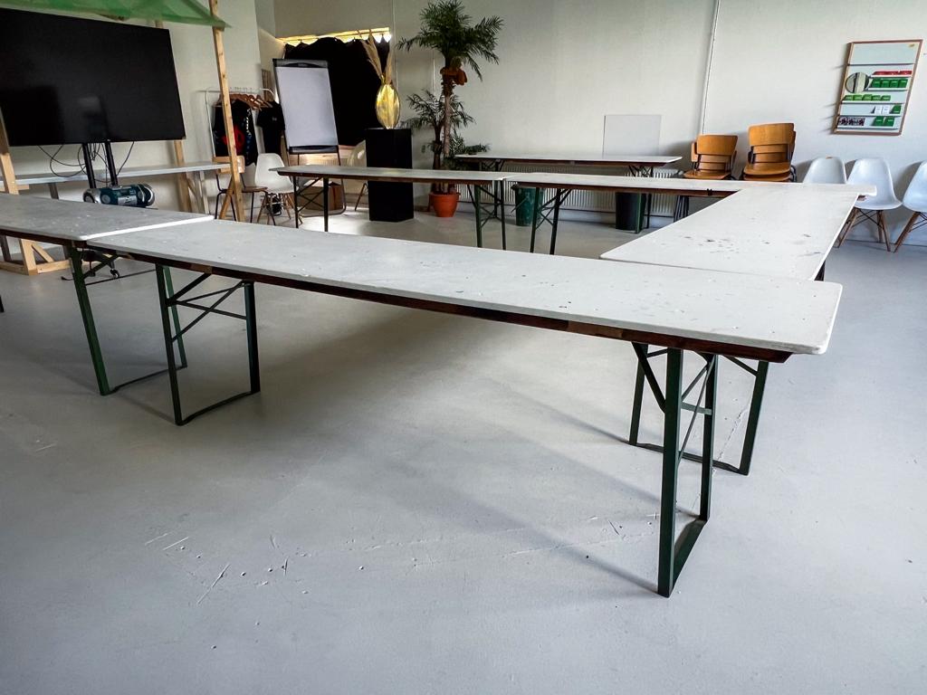7x Biertafel, Ophalen, Gebruikt, Inklapbaar, Rechthoekig