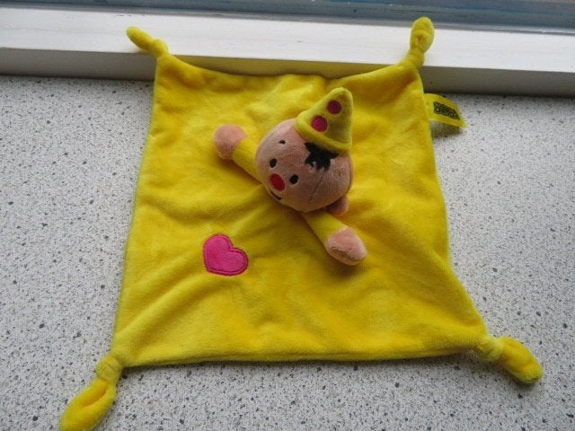 Knuffeldoek clowntje clown Bumba Studio 100, Geel, Overige typen, Ophalen of Verzenden, Zo goed als nieuw