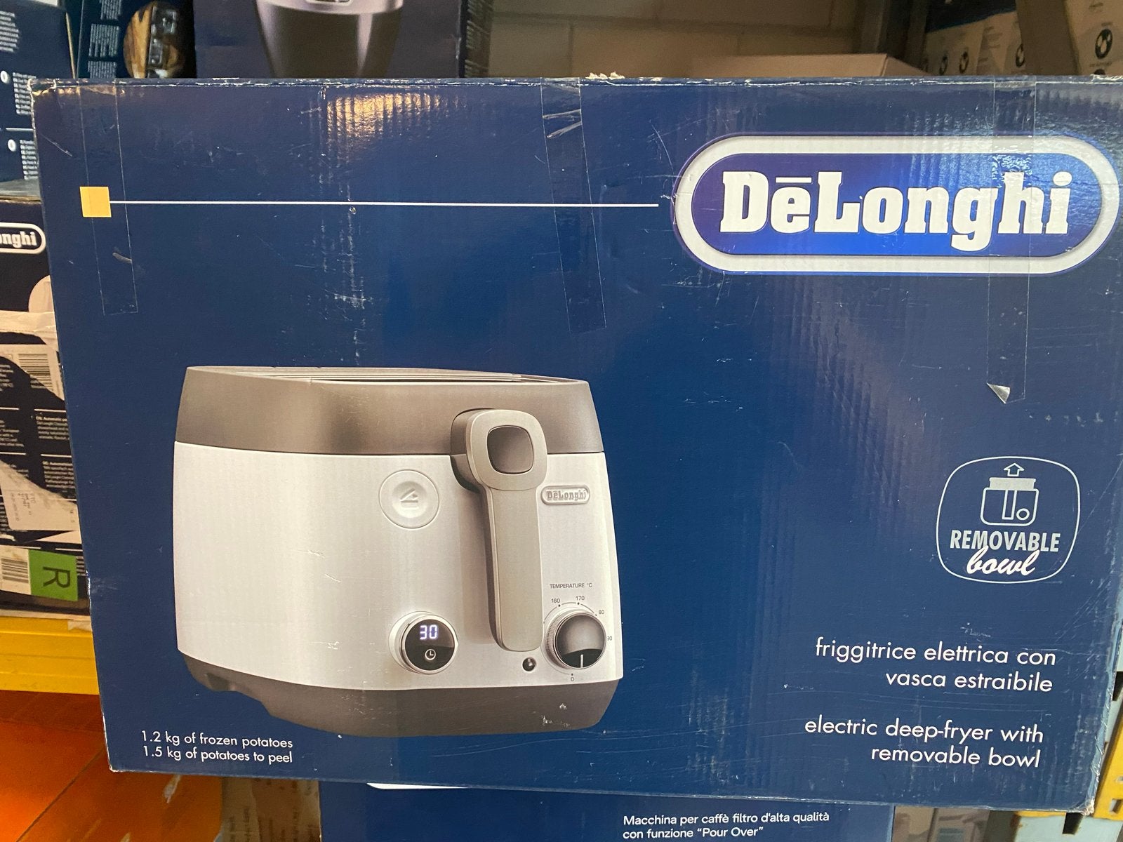 De'Longhi FS6067 Friteuse met uitneembare kom, Witgoed en Apparatuur, Frituurpannen, Uitneembare binnenpan, -, -, Nieuw