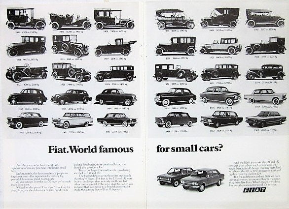 10 vintage advertenties reclames Fiat 131 132 autos 1972-78, Ophalen of Verzenden, Gebruikt, Auto's
