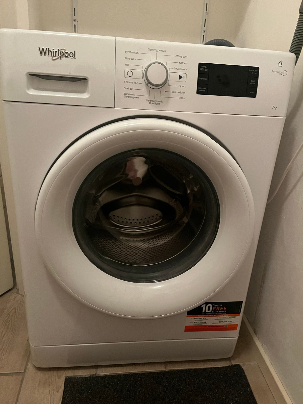 Whirlpool FreshCare Wasmachine 7kg - Zo goed als nieuw, Ophalen, 6 tot 8 kg, Minder dan 1200 toeren, Zo goed als nieuw