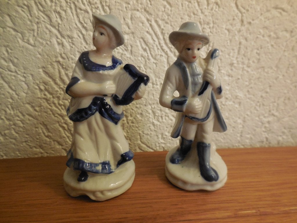 delfts blauw muzikanten, Antiek en Kunst, Ophalen