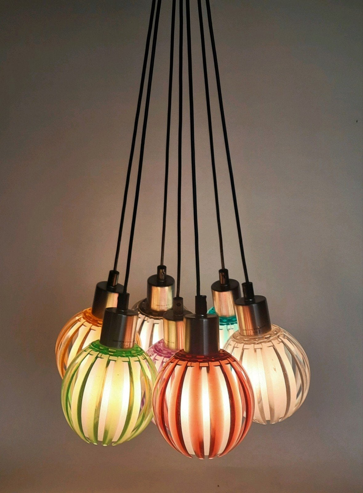 Kleurige hanglamp Trio Leuchten Arnsberg,lees beschrijving, Ophalen of Verzenden, Zo goed als nieuw, Kunststof, E14 (klein)