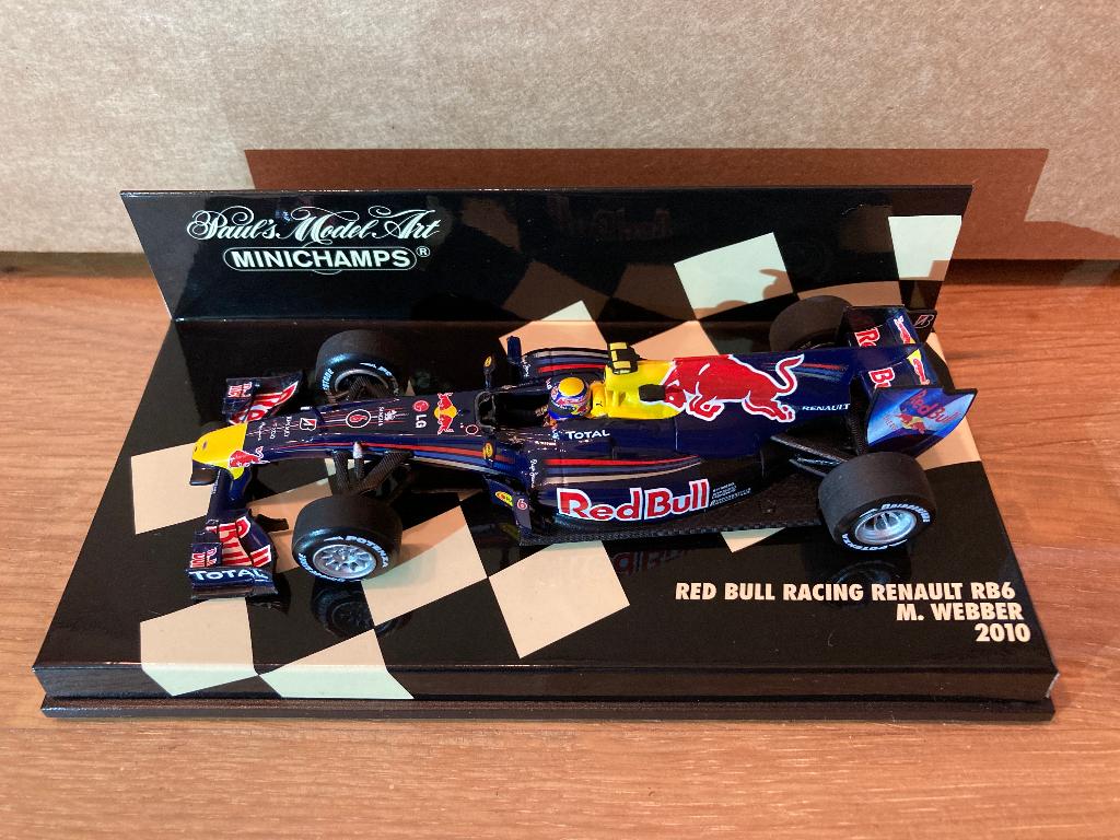 ✅ Mark Webber 1:43 Red Bull Racing Renault RB6 2010, Verzamelen, Ophalen of Verzenden, Nieuw, Formule 1