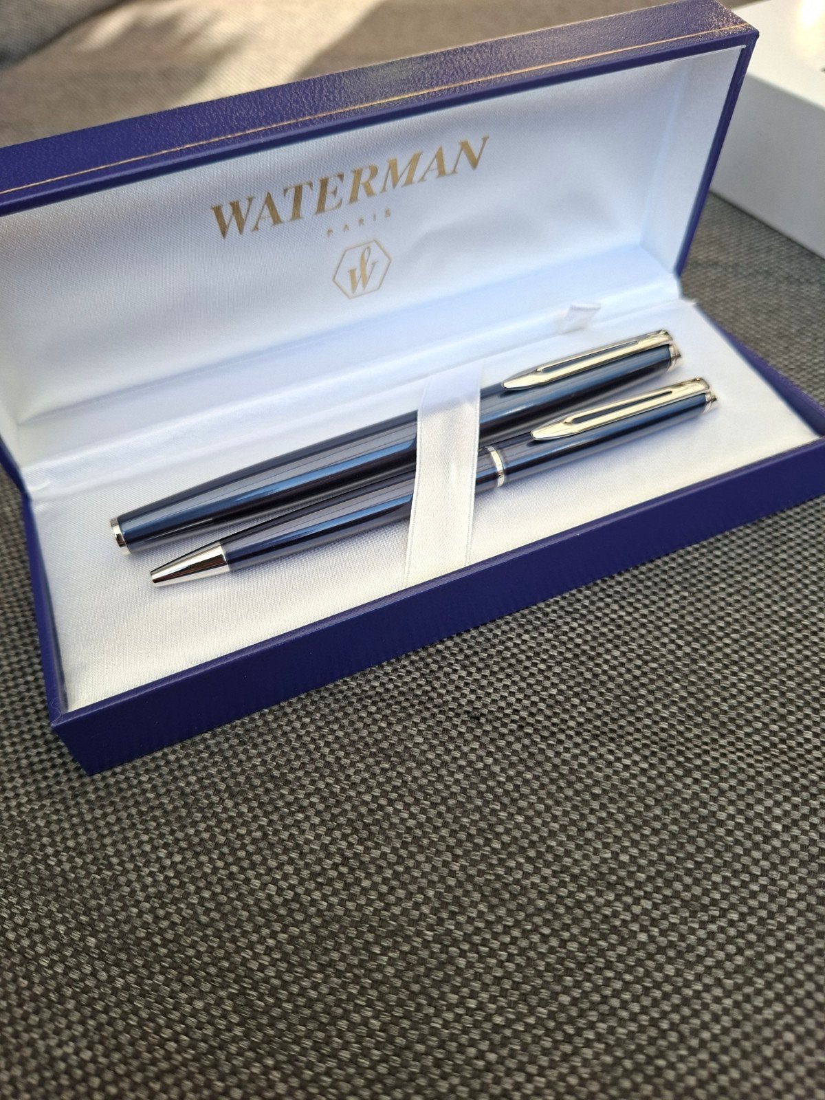 Waterman Pennenset - Balpen en Fijn schrijver in doosje, Verzamelen, Pennenverzamelingen, Ophalen of Verzenden, Nieuw, Balpen