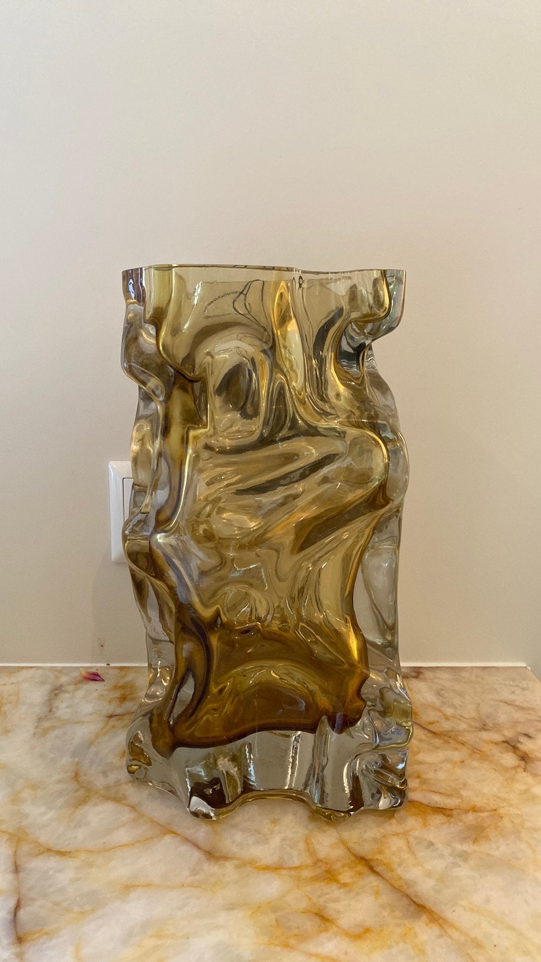 Pols Potten Ice Vase vaas oker Ochre - nieuw in doos, Ophalen of Verzenden