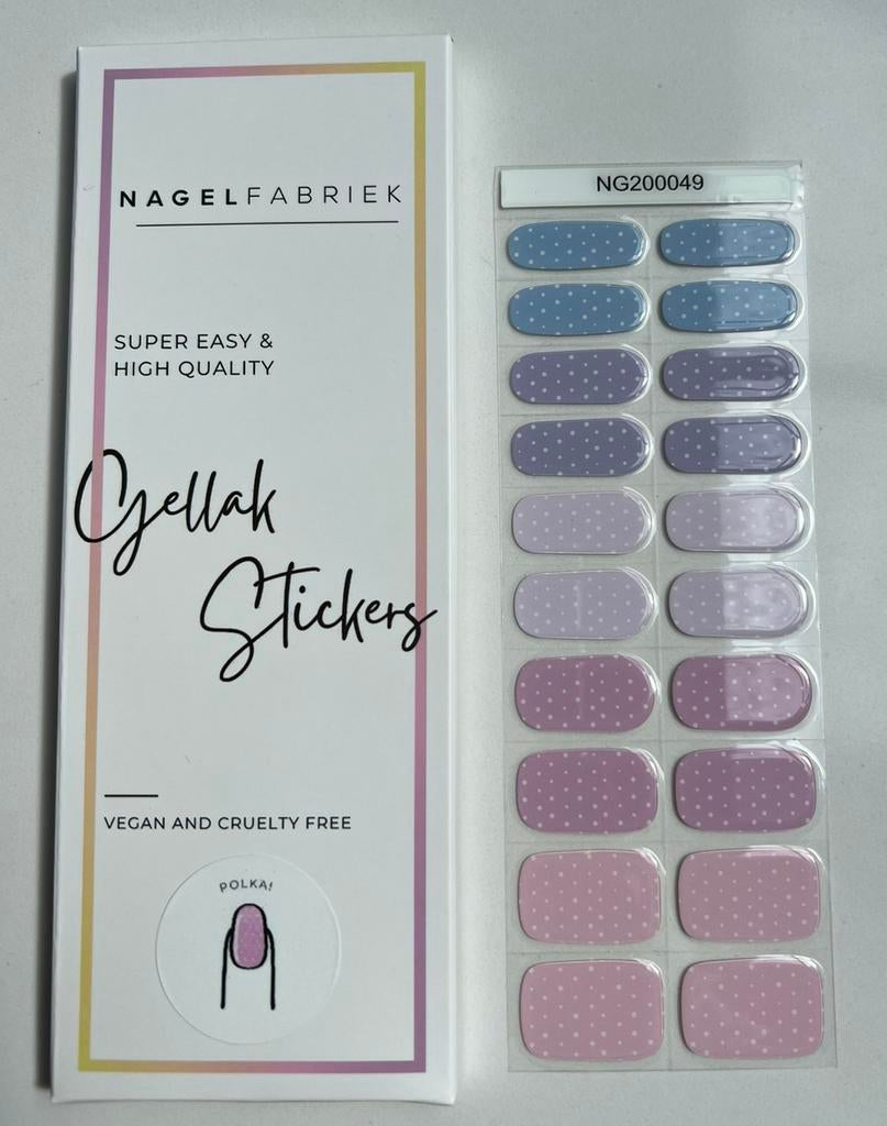 Nagelfabriek Gellak Stickers Polka!, Verzenden, Nieuw, Handen en Nagels, Make-up